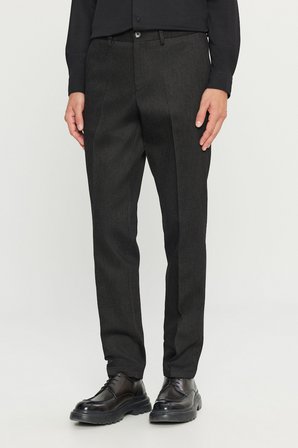 Pamuklu Regular Fit Normal Kesim Diagonal Desenli Yan Cepli Casual Pantolon