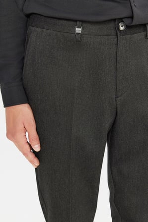 Pamuklu Regular Fit Normal Kesim Diagonal Desenli Yan Cepli Casual Pantolon