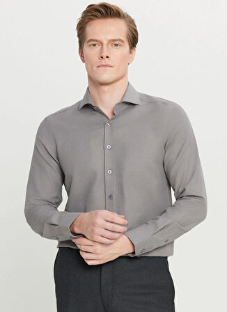 Altınyıldız Classics Tailored Fit İtalyan Yaka Gri Erkek Gömlek ACE020261606_GRI