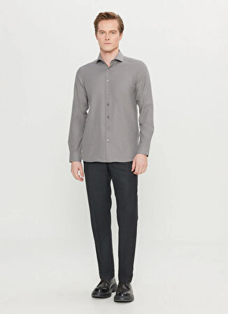 Altınyıldız Classics Tailored Fit İtalyan Yaka Gri Erkek Gömlek ACE020261606_GRI