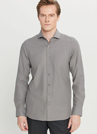 Altınyıldız Classics Tailored Fit İtalyan Yaka Gri Erkek Gömlek ACE020261606_GRI