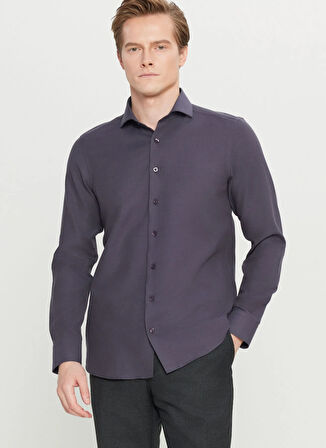 Altınyıldız Classics Tailored Fit İtalyan Yaka Antrasit Erkek Gömlek ACE020261606_ATR
