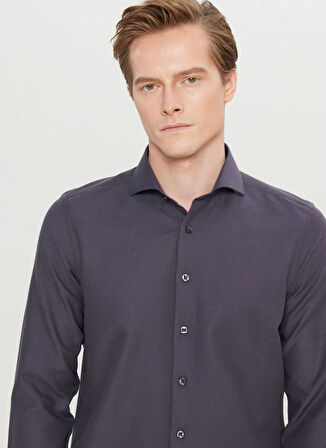 Altınyıldız Classics Tailored Fit İtalyan Yaka Antrasit Erkek Gömlek ACE020261606_ATR