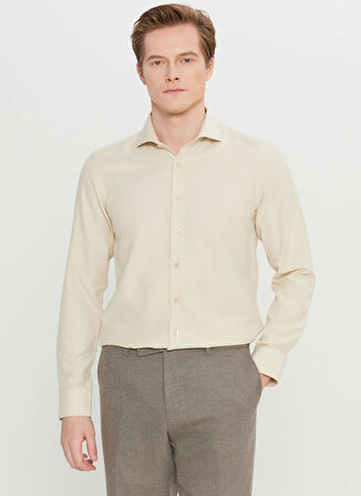 Altınyıldız Classics Tailored Fit İtalyan Yaka Bej Erkek Gömlek ACE020261606_BEJ