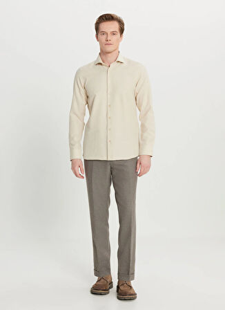 Altınyıldız Classics Tailored Fit İtalyan Yaka Bej Erkek Gömlek ACE020261606_BEJ