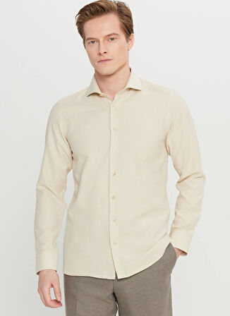 Altınyıldız Classics Tailored Fit İtalyan Yaka Bej Erkek Gömlek ACE020261606_BEJ