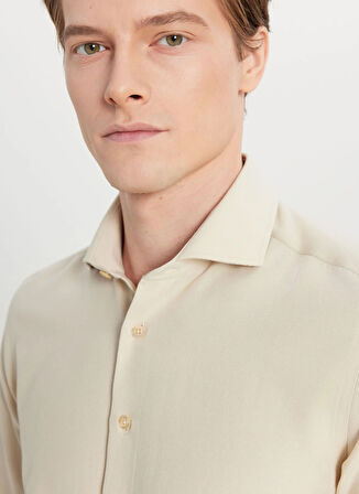 Altınyıldız Classics Tailored Fit İtalyan Yaka Bej Erkek Gömlek ACE020261606_BEJ