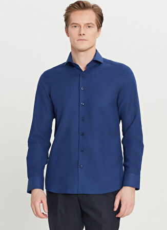 Altınyıldız Classics Tailored Fit İtalyan Yaka Lacivert Erkek Gömlek ACE020261606_LAC