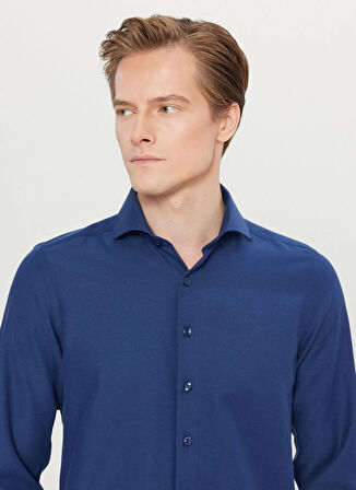 Altınyıldız Classics Tailored Fit İtalyan Yaka Lacivert Erkek Gömlek ACE020261606_LAC
