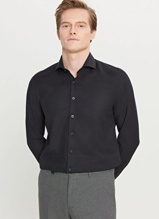 Altınyıldız Classics Tailored Fit İtalyan Yaka Siyah Erkek Gömlek ACE020261606_SYH