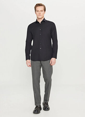 Altınyıldız Classics Tailored Fit İtalyan Yaka Siyah Erkek Gömlek ACE020261606_SYH