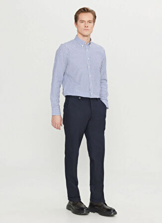 Altınyıldız Classics Lastikli Bel Duble Paça Slim Fit Lacivert Erkek Pantolon ACE001261487_LAC