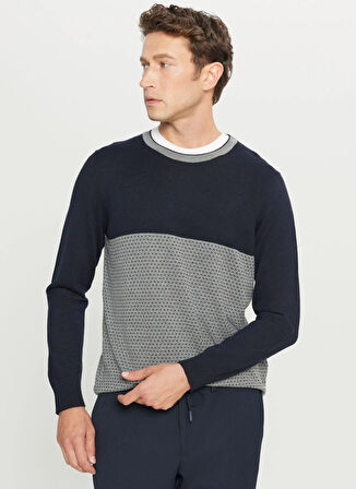 Altınyıldız Classics Bisiklet Yaka Standart Lacivert Erkek Kazak ACE049261225_LAC