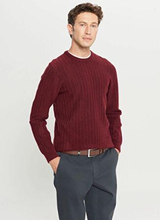 Altınyıldız Classics Bisiklet Yaka Standart Bordo Erkek Kazak ACE049261479_BRD