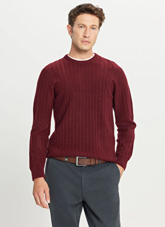 Altınyıldız Classics Bisiklet Yaka Standart Bordo Erkek Kazak ACE049261479_BRD