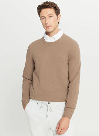 Altınyıldız Classics Bisiklet Yaka Standart Kahve Erkek Kazak ACE049261318_KHV