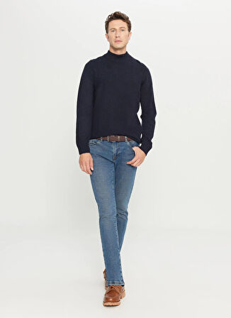 Altınyıldız Classics Yarım balıkçı Yaka Standart Lacivert Erkek Kazak ACE049261482_LAC