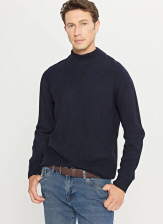 Altınyıldız Classics Yarım balıkçı Yaka Standart Lacivert Erkek Kazak ACE049261482_LAC