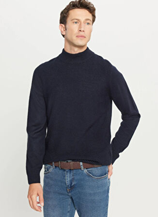 Altınyıldız Classics Yarım balıkçı Yaka Standart Lacivert Erkek Kazak ACE049261482_LAC