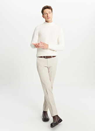 Altınyıldız Classics Yarım balıkçı Yaka Standart Ekru Erkek Kazak ACE049261482_EKR