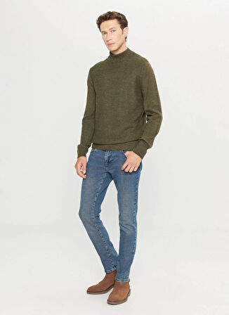 Altınyıldız Classics Yarım balıkçı Yaka Standart Haki Erkek Kazak ACE049261482_HAK