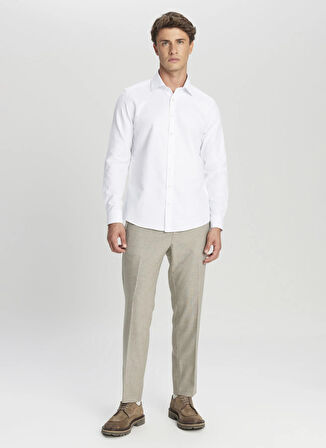 Altınyıldız Classics Slim Fit Klasik Yaka Beyaz Erkek Gömlek ACE020261535_BYZ