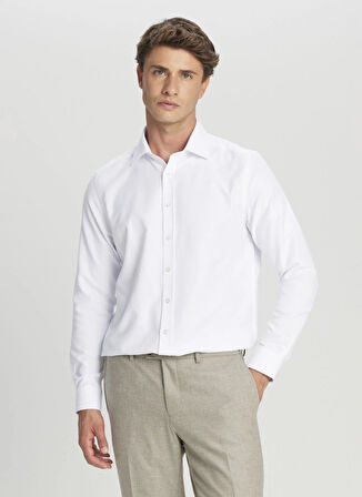 Altınyıldız Classics Slim Fit Klasik Yaka Beyaz Erkek Gömlek ACE020261535_BYZ