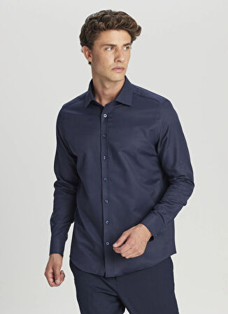 Altınyıldız Classics Slim Fit Klasik Yaka Lacivert Erkek Gömlek ACE020261535_LAC