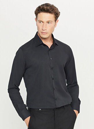 Altınyıldız Classics Slim Fit Klasik Yaka Siyah Erkek Gömlek ACE020261535_SYH