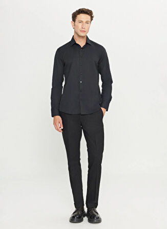 Altınyıldız Classics Slim Fit Klasik Yaka Siyah Erkek Gömlek ACE020261535_SYH
