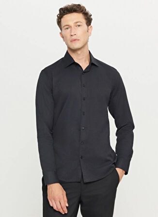 Altınyıldız Classics Slim Fit Klasik Yaka Siyah Erkek Gömlek ACE020261535_SYH