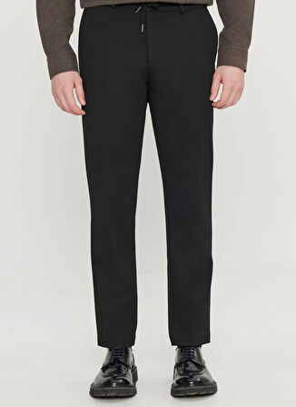Altınyıldız Classics Bağlamalı Bel Dar Paça Jogger Siyah Erkek Pantolon ACE001261527_SYH
