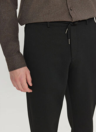 Altınyıldız Classics Bağlamalı Bel Dar Paça Jogger Siyah Erkek Pantolon ACE001261527_SYH