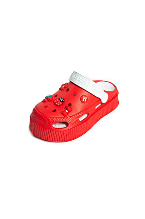 Pembe Potin Yüksek Taban Jibbitzli Eva Comfort Kadın Sandalet DNZ224-24