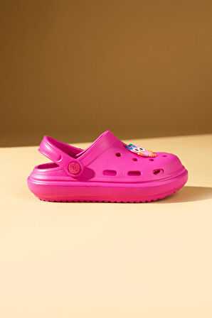 Pembe Potin Maskotlu Rahat Taban Eva Çocuk Sandalet CY24-110