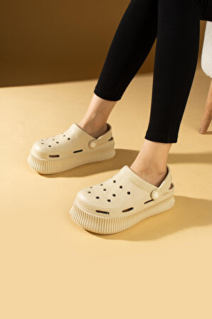 Pembe Potin Yüksek Taban Eva Comfort Kadın Sandalet KY24-120