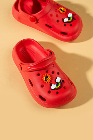 Pembe Potin Eva Comfort Taban Çocuk Sandalet CY24-100