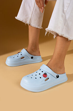 Pembe Potin Uğur Böceği EVA Comfort Taban Günlük&Plaj Kadın Sandalet DNZ 95Baby