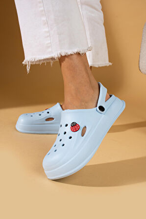 Pembe Potin Uğur Böceği EVA Comfort Taban Günlük&Plaj Kadın Sandalet DNZ 95Baby