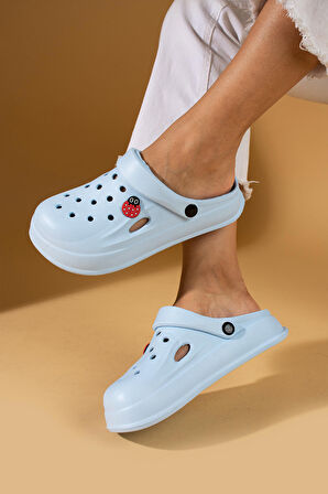Pembe Potin Uğur Böceği EVA Comfort Taban Günlük&Plaj Kadın Sandalet DNZ 95Baby