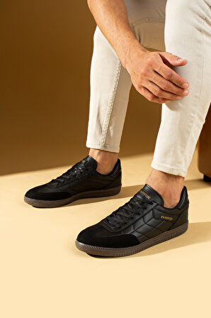 Pembe Potin Dikiş Detaylı Rahat Taban Bağcıklı Erkek Sneakers 001-1007-24M