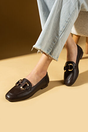 Pembe Potin H Toka Detaylı Anatomik Taban Kadın Babet 57-36-25