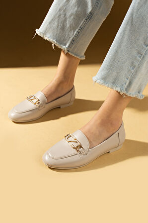 Pembe Potin Toka Detaylı Anatomik Taban Kadın Babet 57-35-25