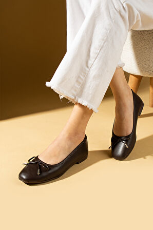 Pembe Potin Fiyonk Detaylı Rahat Taban Kadın Babet 57-34-25Cilt