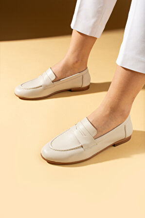 Pembe Potin Hakiki Deri Rahat Kalıp Kadın Babet 017-078-25