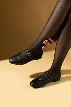 Pembe Potin Tokalı Rahat Kalıp Kadın Babet 57-52-25Cilt