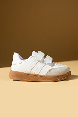 Pembe Potin Rahat Taban Cırtlı Çocuk Sneaker 001-7000-25
