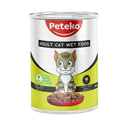 Peteko Tavuklu Kedi Konserve 400Gr