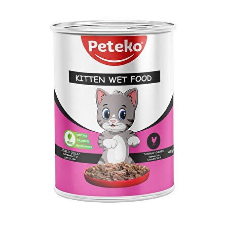 Peteko Kitten Tavuklu Yavru Kedi Konserve 400Gr