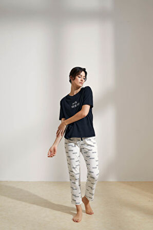 Kadın Pamuklu Midi Pijama Altı